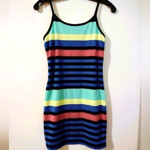 No Boundaries Striped Mini Dress - Multicolor